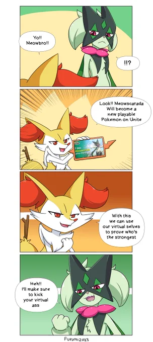 Finally My ♂️ Meowscarada gonna use his own kind to play Pokemon Unite.