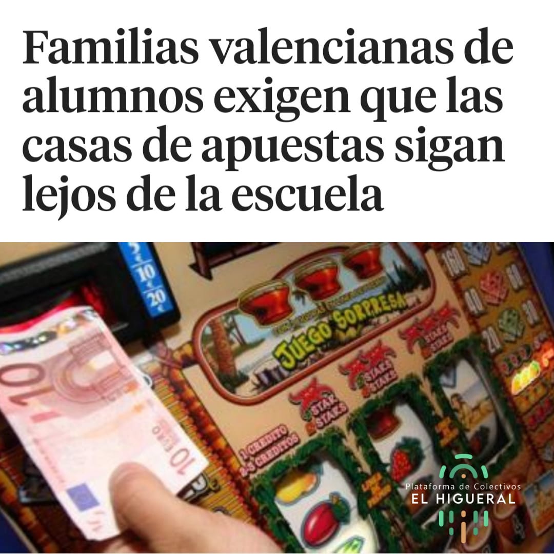 🏘 Cuatro titulares, una misma noticia 🎰

#PlataformaDeColectivosElHigueral

#FueraCasasDeApuestasDeNuestroBarrio

🔗 acortar.link/Orni30

🔗 acortar.link/QsR5dZ

🔗 acortar.link/I7P5cH

🔗 acortar.link/6w3Qhu