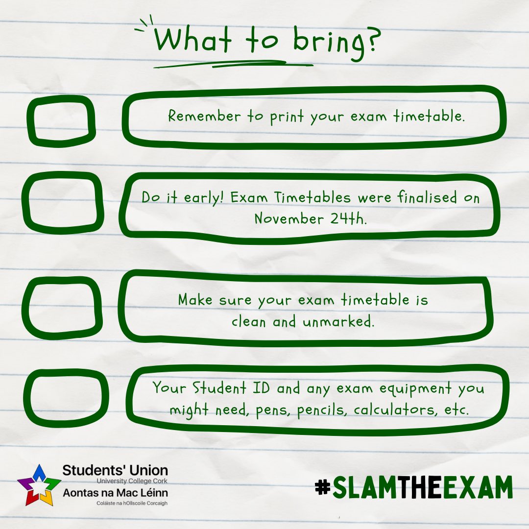 UCCSU's tweet photo. #SlamTheExam 💚✨ https://t.co/SBKF2DfFgG