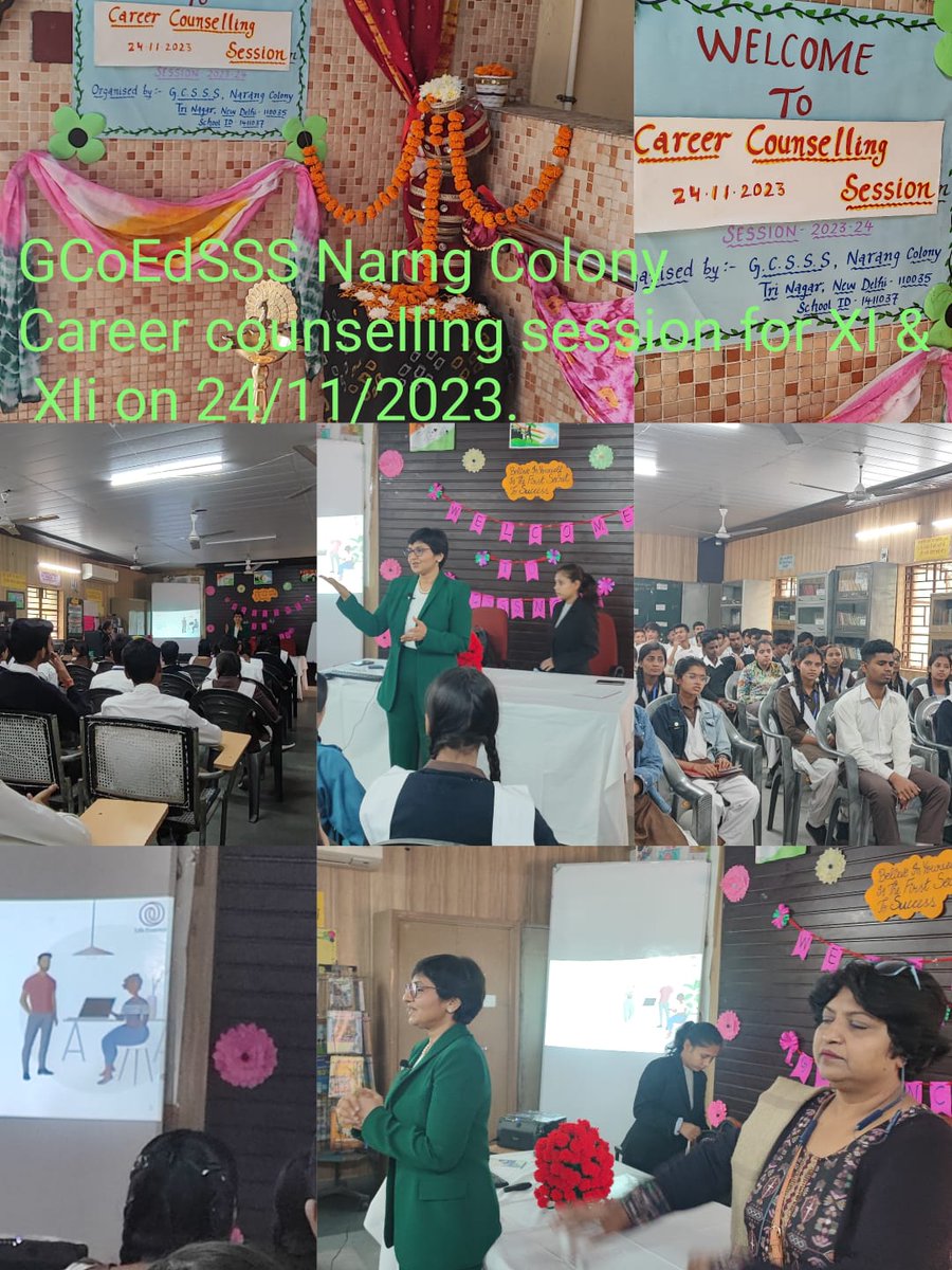 #volunteer Ms.Minakshi Bansal conducted session on Career Counselling and Mentoring for 120 students of Class 11th & 12th at G Co-EdSSS,Narang Colony,Delhi-35 CRCC: Neelam Pandey HoS: Mr Rajiv Saharan District:NW B @LifeEssence @vidyanjali_edu @drmanishadiet @VidyanjaliDelhi