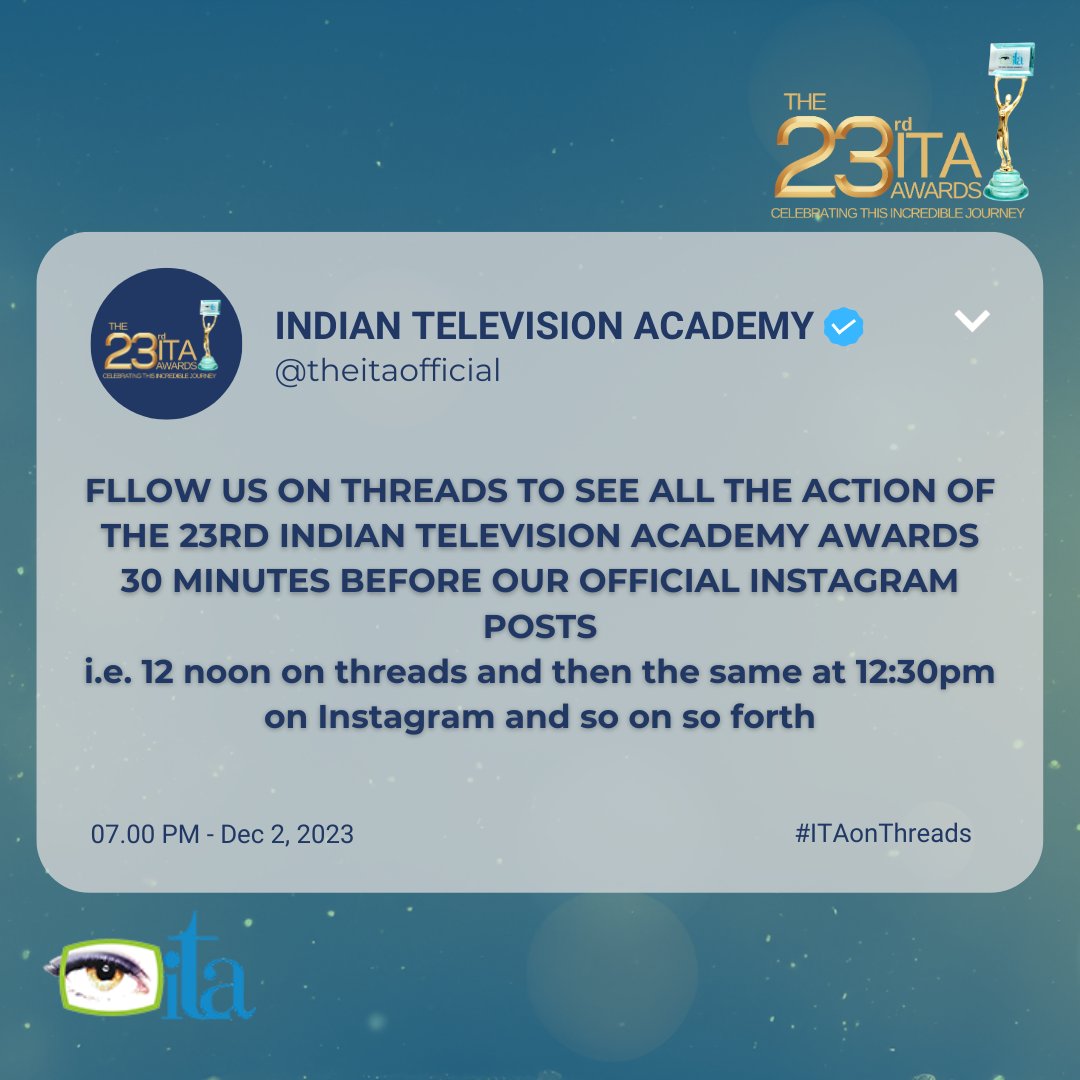 Alert: Announcement!! #itaawards #23ITAAward #comingsoon