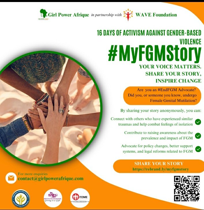 People, especially men, need to understand that it is an equal human right for a young girl and a woman to live her life and have full autonomy of her body. It is not men who should be making decisions for her. #EndFGM #16DaysOfActivism #MyFGMStory