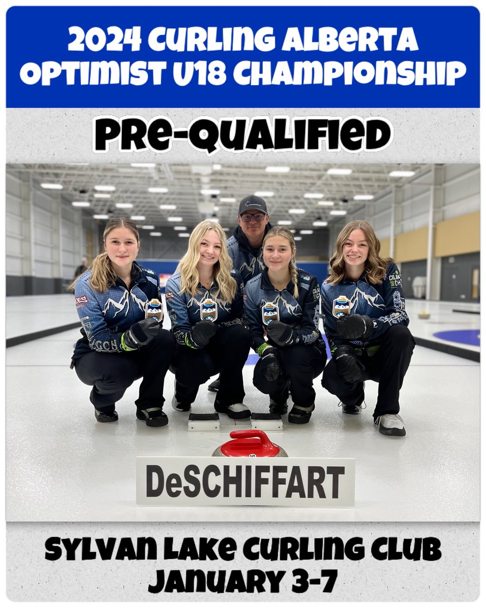 We have Pre-Qualified for the <a href="/Curling_Alberta/">Curling Alberta</a> Optimist U18 Provincials!  We secured our spot with 208.5 points on the Alberta Junior Curling Tour! 

We are excited to continue competing and look forward to Provincials next month!