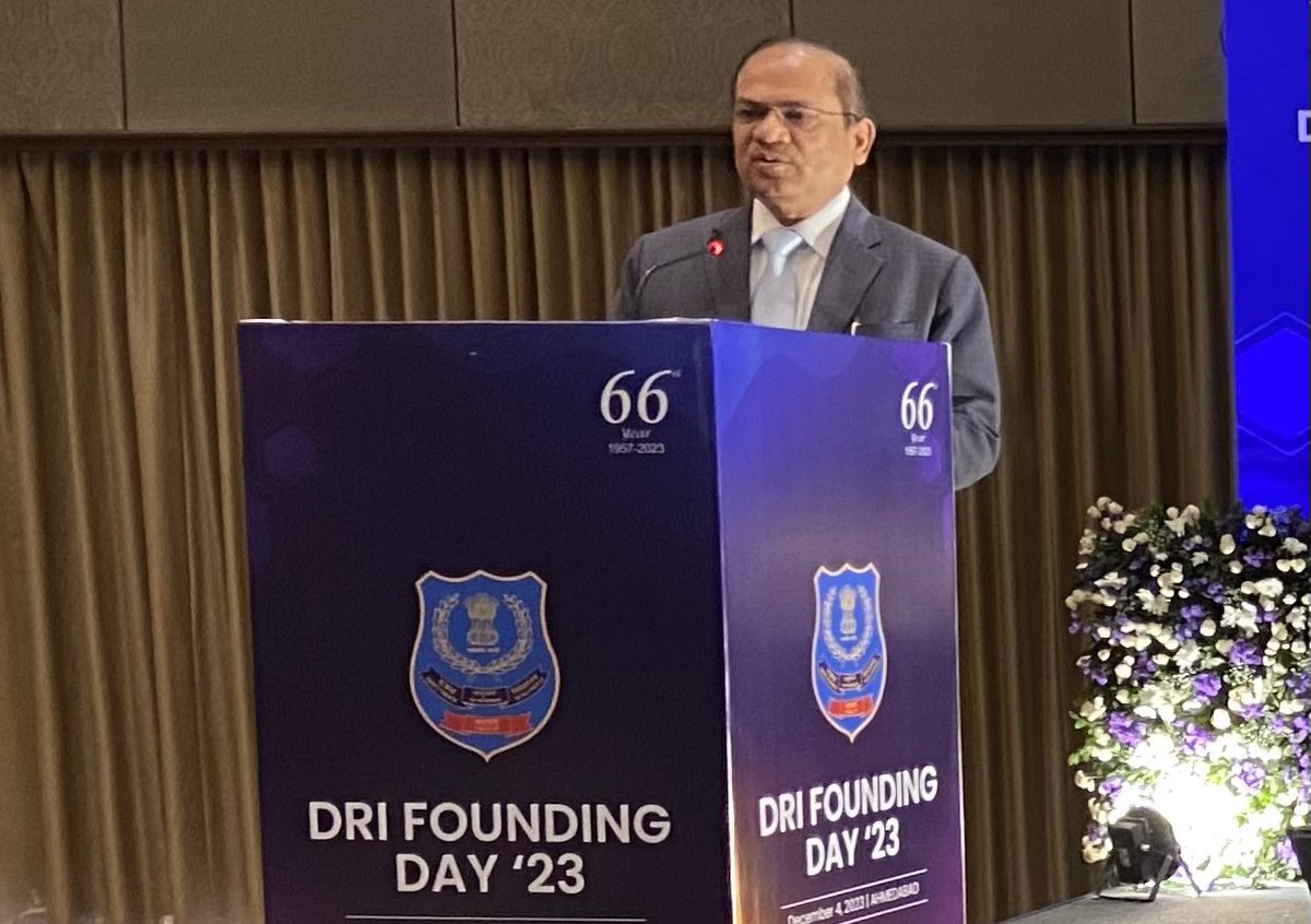 <a href="/PIBAhmedabad/">PIB in Gujarat 🇮🇳</a> <a href="/WCO_OMD/">World Customs Organization</a> <a href="/cgstvdrzone/">CGST Vadodara Zone</a> <a href="/cgstahmedzone/">CGST Ahmedabad Zone</a> <a href="/FinMinIndia/">Ministry of Finance</a> <a href="/nsitharamanoffc/">Nirmala Sitharaman Office</a> <a href="/officeofPCM/">Office of Pankaj Chaudhary</a> On 66th DRI Founding Day, CBIC, Chairman Shri Sanjay Kumar Agarwal urged DRI to combat new trends of smuggling and financing through crypto-currency by adopting new technology, extensive data analytics and collaboration with other law enforcement agencies. #DRIat66