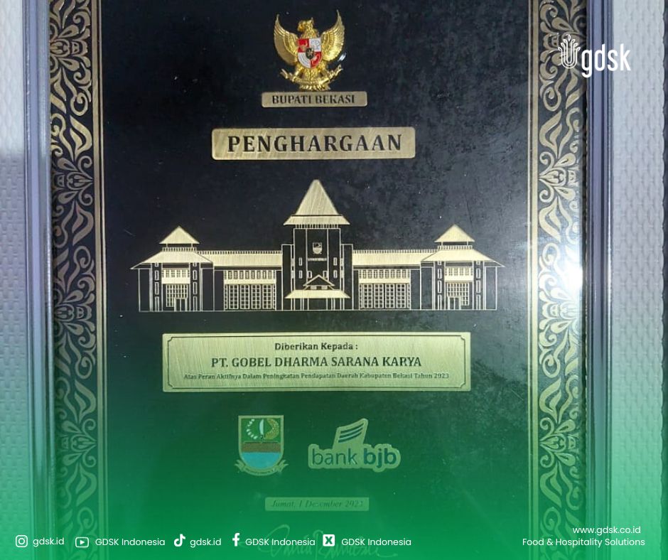PT Gobel Dharma Sarana Karya (GDSK) has received a prestigious award for its important role in increasing Bekasi district's regional revenue by 2023.🙂