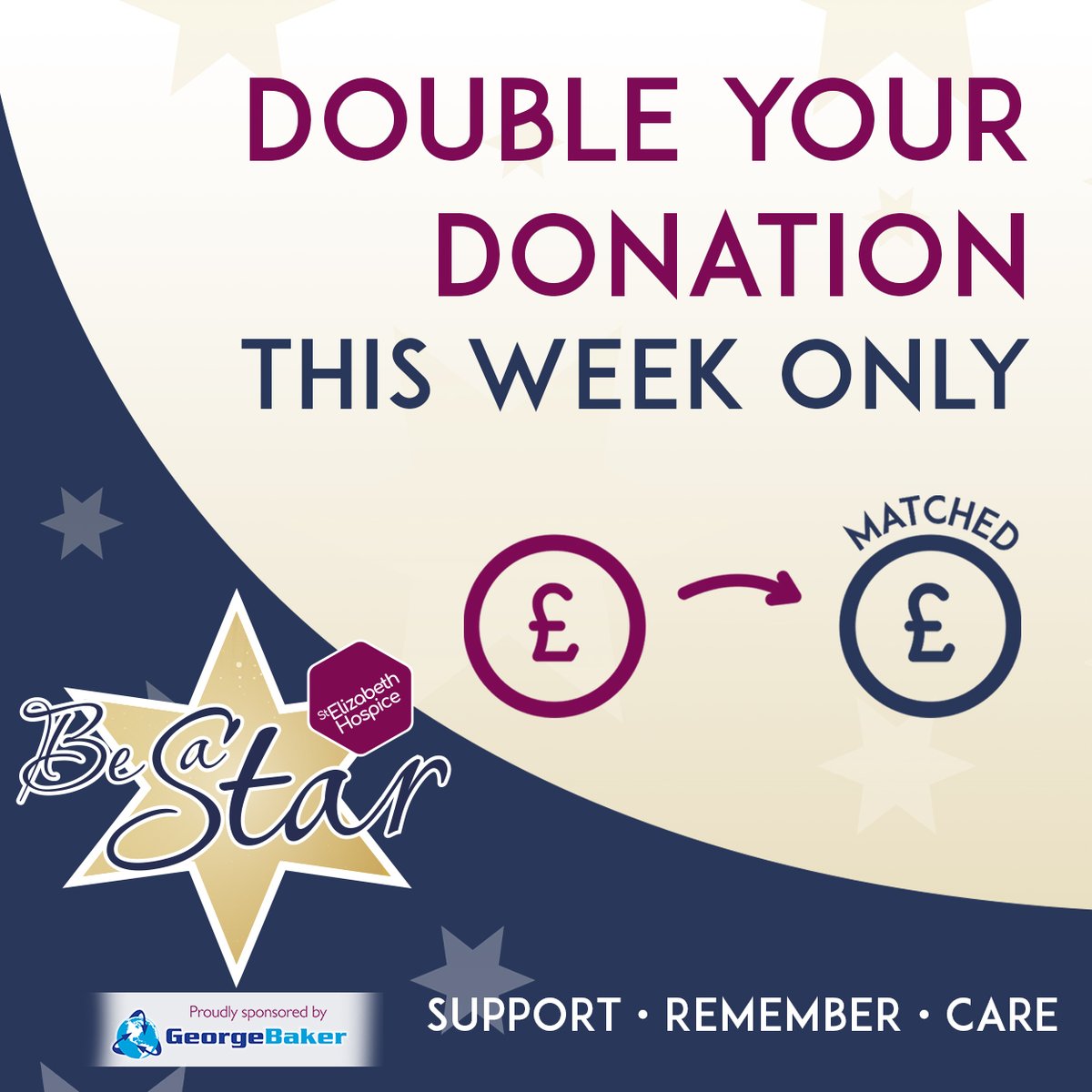 StElizabethHosp's tweet image. For this week only, if you donate to our #BeAStar appeal, your donation will be matched at no extra cost to you! All funds will go to support patients and families living with life-limiting illnesses this Christmas. Donate here to double your donation: bit.ly/BeAStarDonate