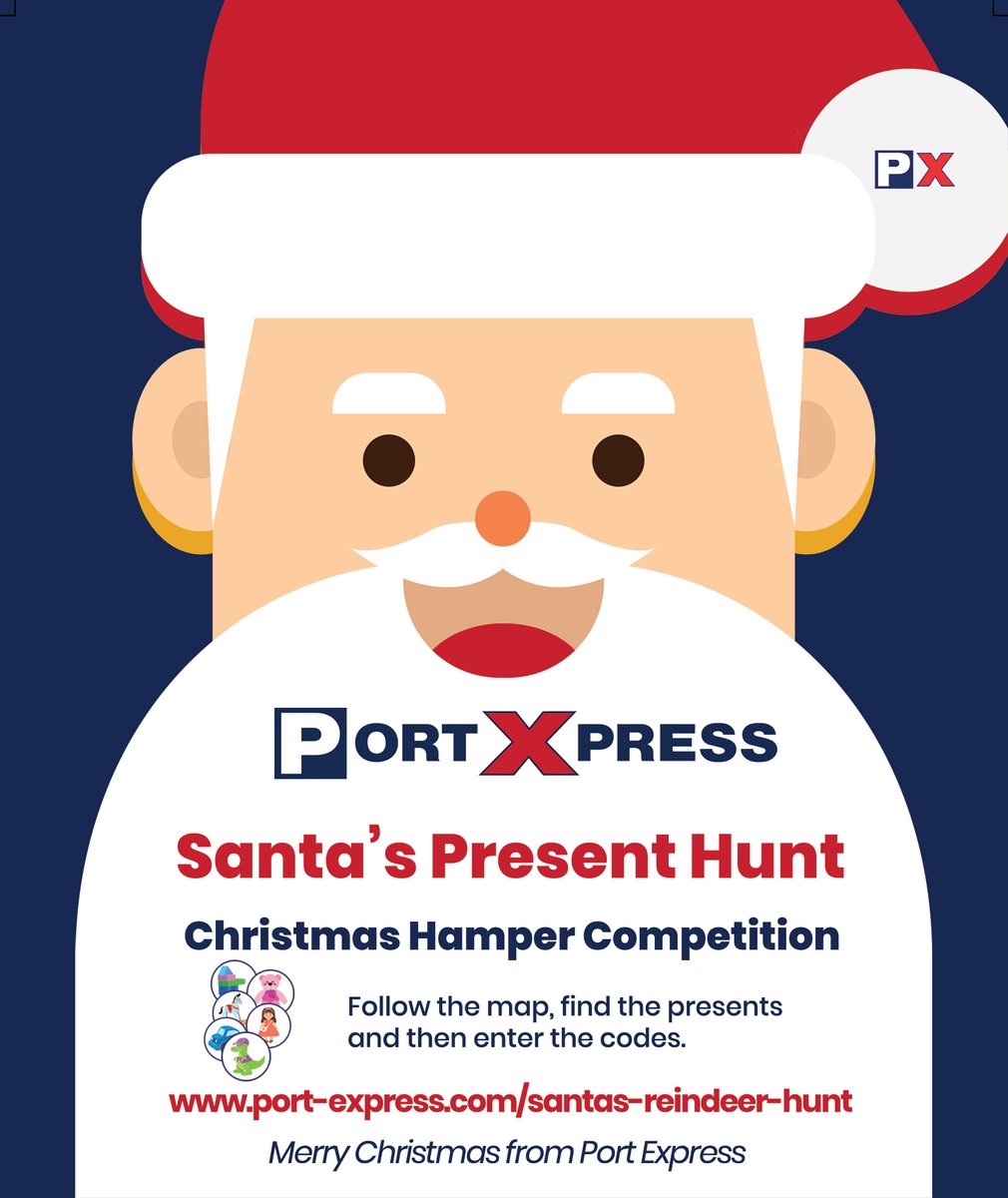 portexpress's tweet photo. HELP FIND SANTA'S PRESENTS - Your chance to win one of four Christmas Hampers - Competition closes 5pm 15th December. Find Out More: https://t.co/l96uRXkdfi
#presenthunt #chrsitmas #transport #logistics #PortExpress https://t.co/QpQ5huA6hG