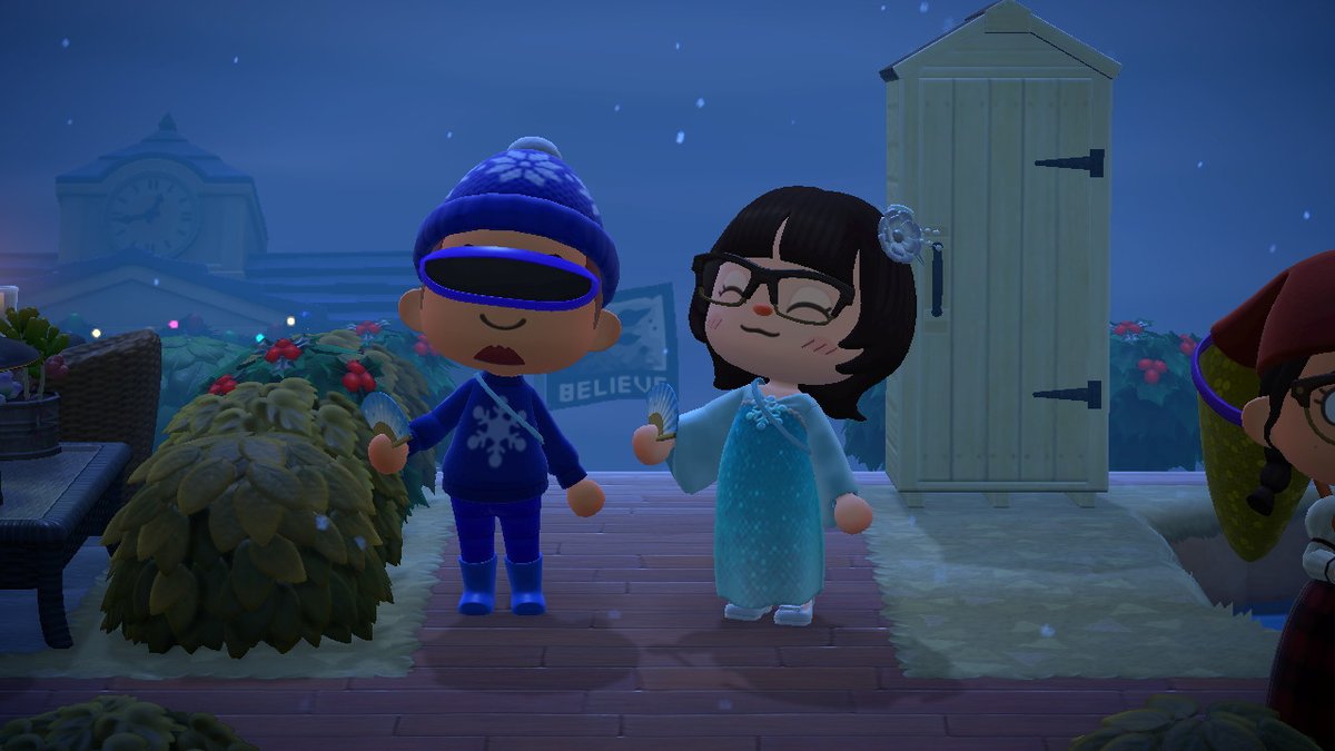 corviarts's tweet photo. silly first snow visitors #AnimalCrossing #ACNH #NintendoSwitch https://t.co/H3074R1UPw