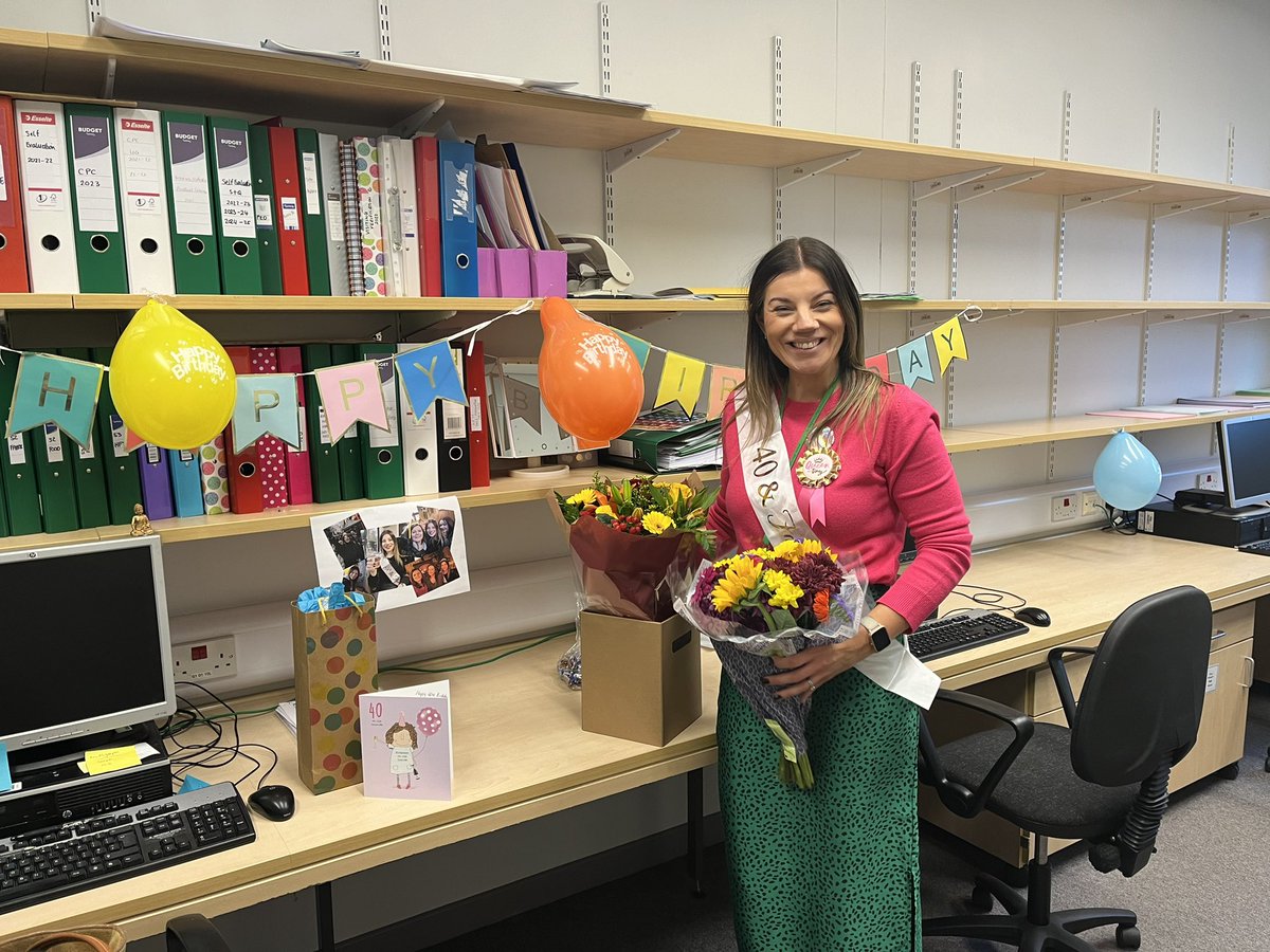 Friday was a fabulous day, staff and pupils made turning 40 a breeze! Huge thanks for all the kind wishes, gifts and visitors to the department. #GratefulHeart #blessed