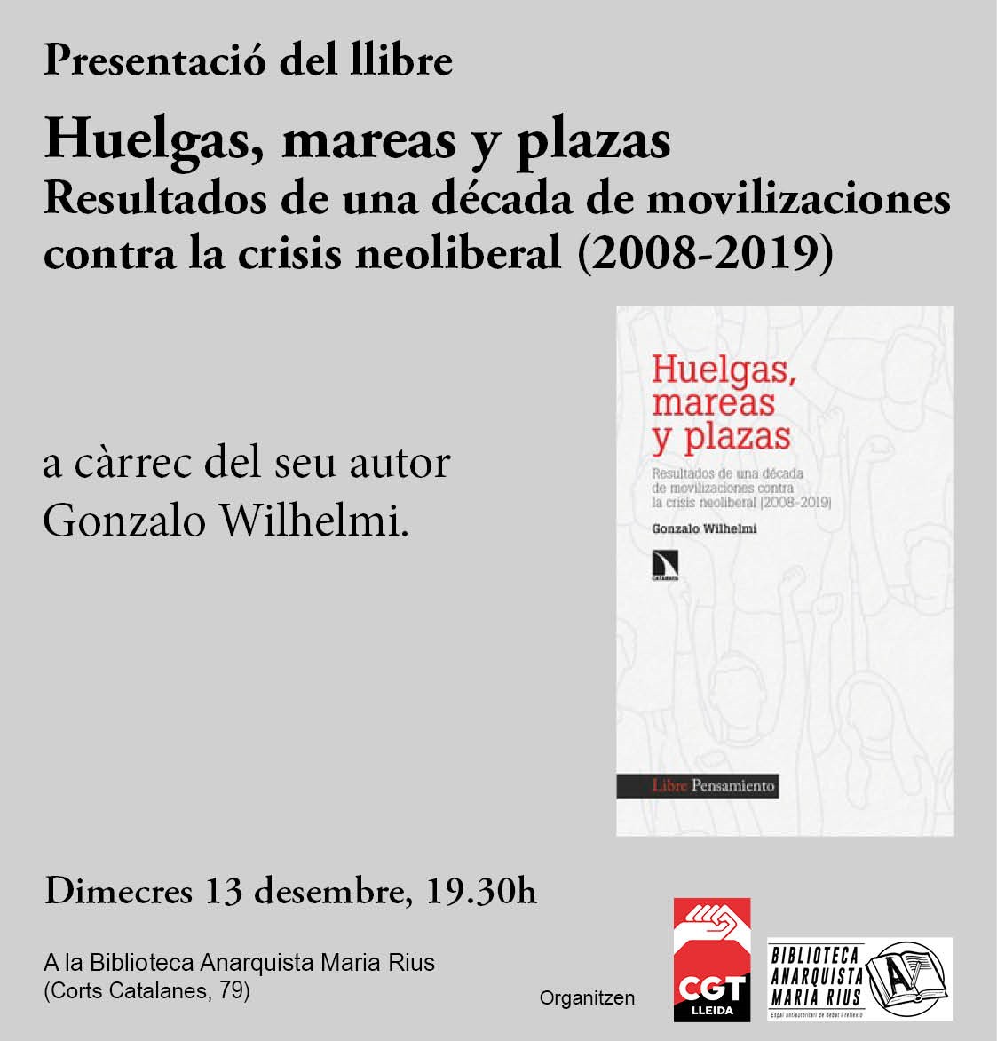 CGTLleida's tweet photo. Dimecres 13! Reflexionarem en comú quines dinàmiques i quins resultats hem tingut els últims anys de mobilitzacions i lluites. No us ho perdeu! https://t.co/7ScCwVNE5a