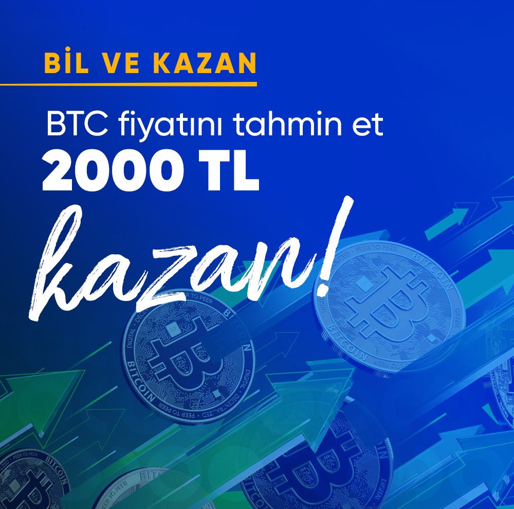 🌟 EgeMoney "BİL VE KAZAN" YARIŞMASI BAŞLADI! 

🌟 Pazar günü saat 18:00'da #BTC'nin değerini tahmin et ve muhteşem hediyelerin sahibi olma şansını yakala! 

🥇 Birinciye 2000 TL
🥈 İkinciye 1000 TL
🥉 Üçüncüye 500 TL Hediye! 🎉
Heyecan dolu yarışmamıza katılmak için Perşembe