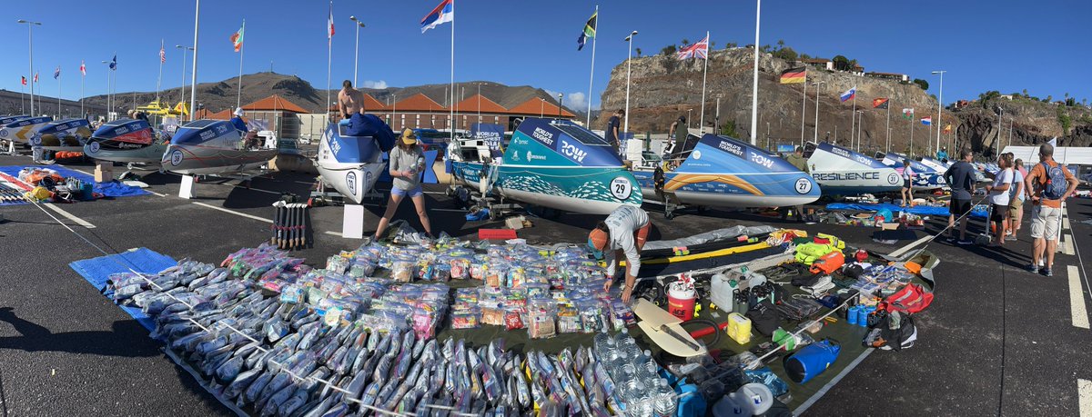Row4SaltySci's tweet photo. We passed the final inspection! This is all the gear and food we are taking on our crossing. It all fits on the boat, believe it or not!

#TheWorldsToughestRow #RowingTheAtlantic #OceanWomen https://t.co/6ltGTCs8QV