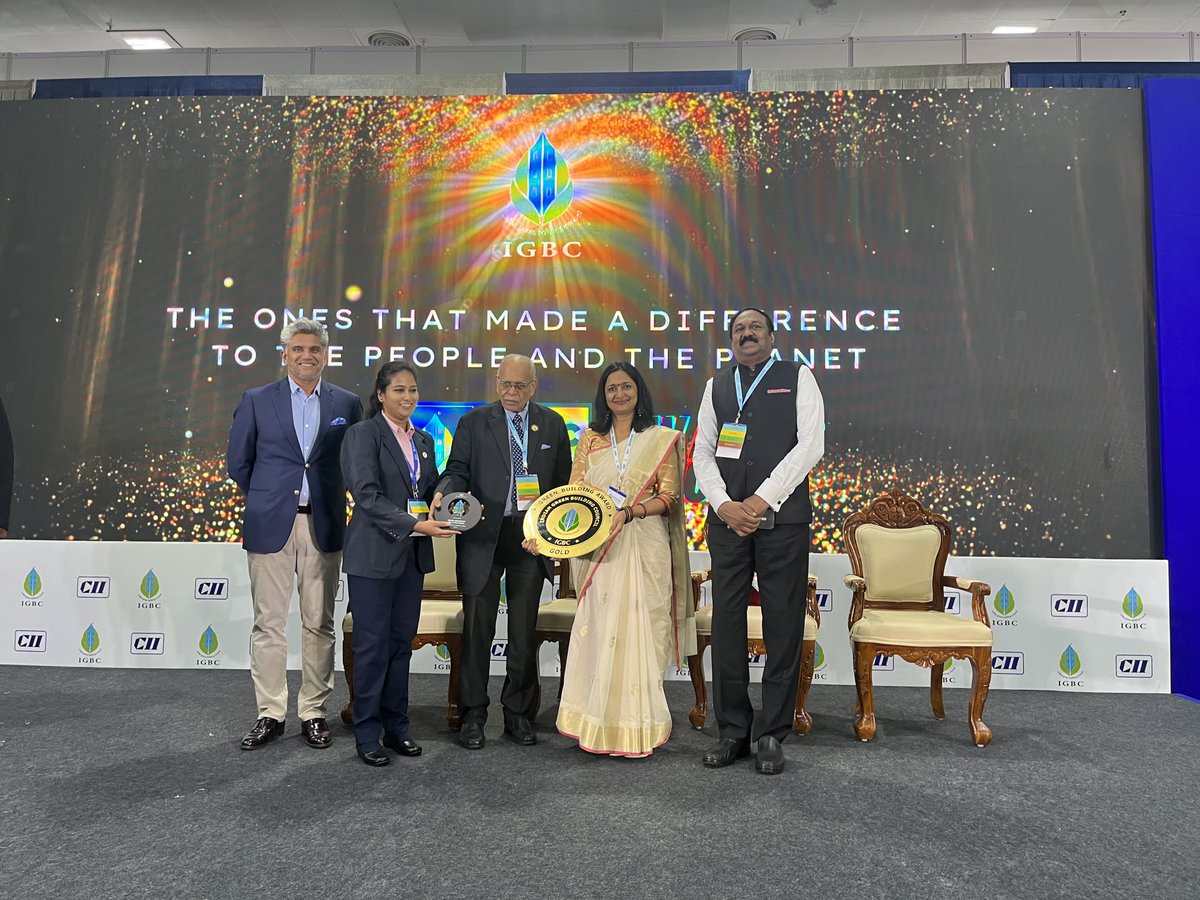NirmaUniTweets's tweet photo. Nirma University as part of the Indian Green Building Congress - IGBC awardee was felicitated for its Green Campus with IGBC Green Campus-Gold Award at Green Building Congress 2023 held at Chennai Trade Centre, Chennai during November 23-25, 2023. https://t.co/WkGIPgkKCT