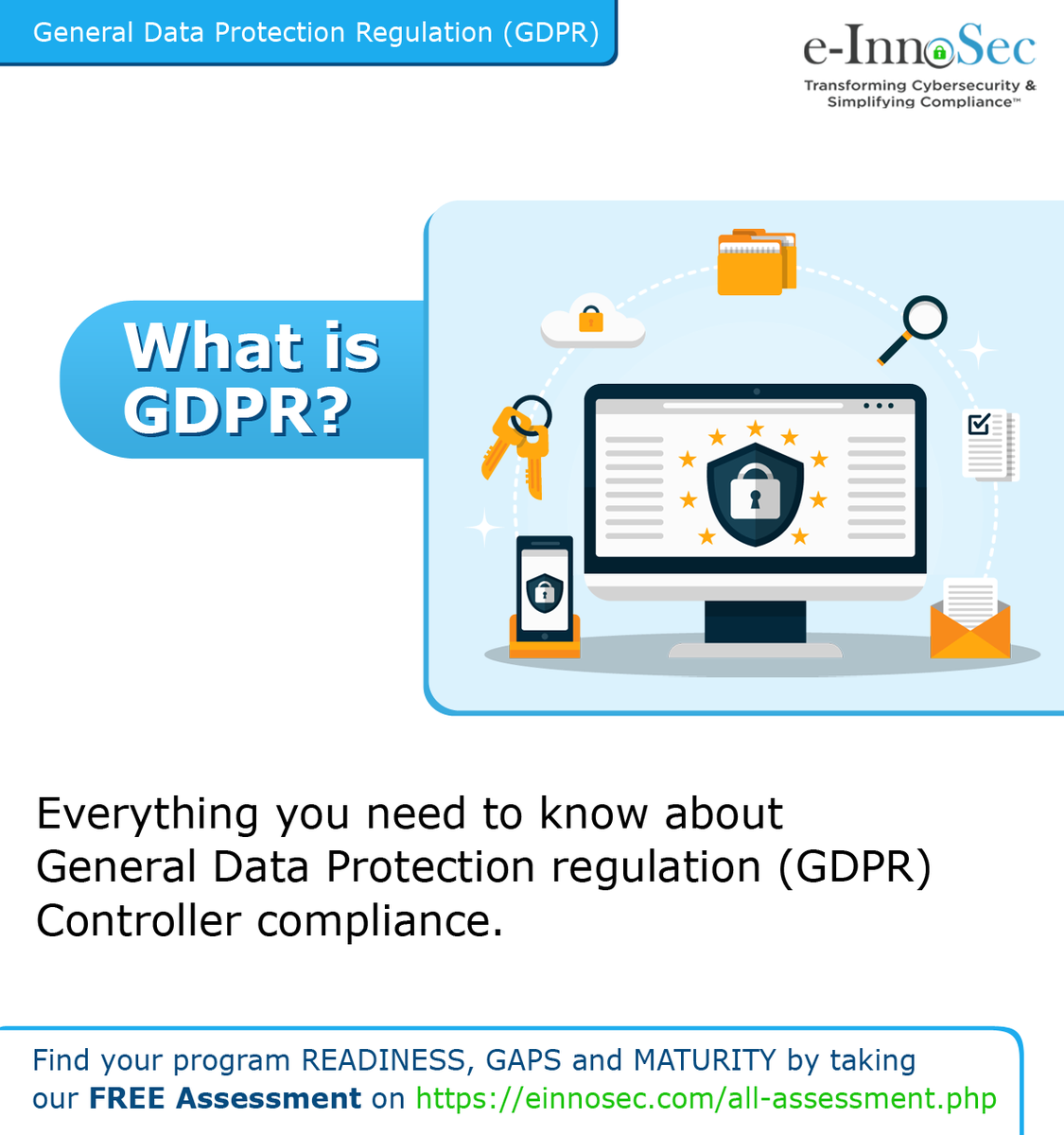 charpeln's tweet photo. Perform readiness assessment, program maturity and identify gaps with @e-InnoSec FREE online Assessment tools
https://t.co/6P87ttmQER

#compliance #dataprivacy #datasecurity #databreach #privacy #cybersecurity #dataprotection #GDPR #gdprcompliance https://t.co/I6GUYMtUTb