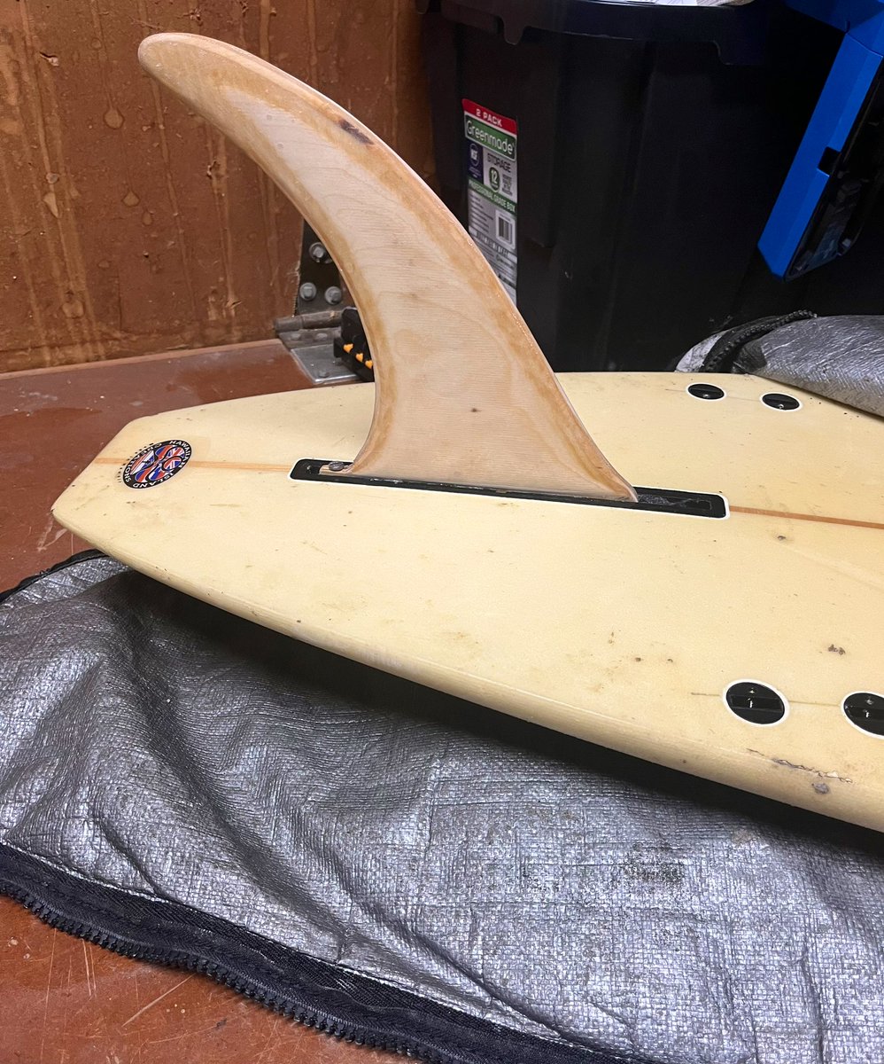 This was a fun one. Made a greenough inspired fin out of baltic birch ply