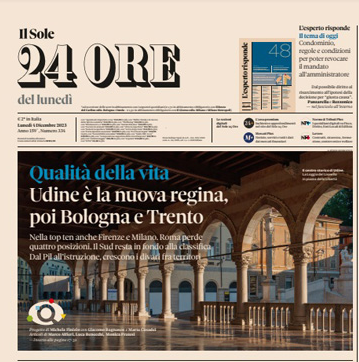 Qualità della vita: #Udine Top in Italia in base alla classifica del <a href="/sole24ore/">IlSole24ORE</a> #benessere #fvg