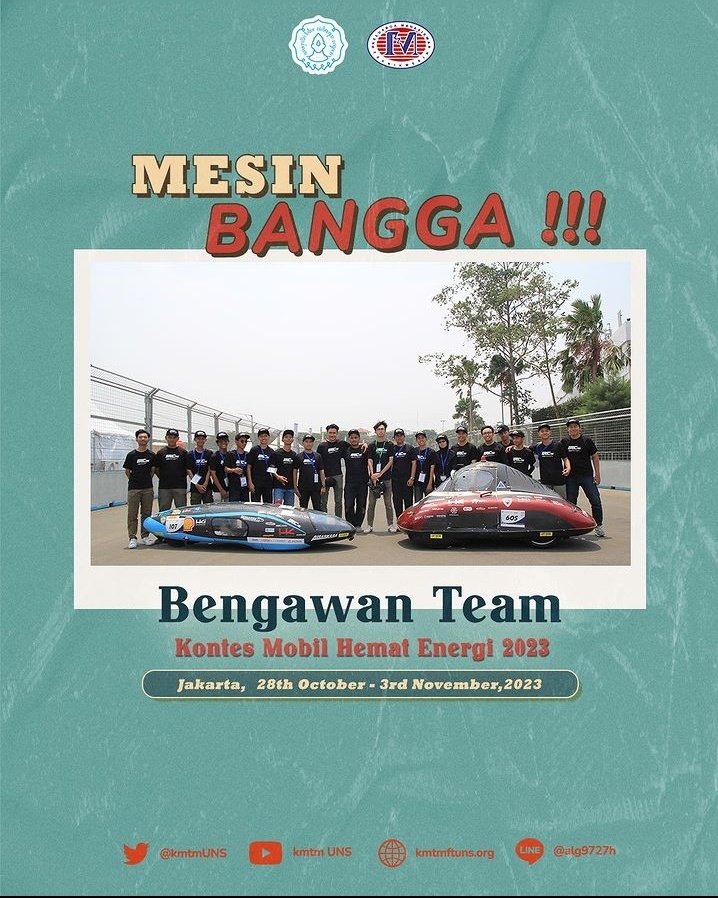 [ MESIN BANGGA ]

Bagaimana hasil perlombaan yang diikuti Bengawan Team di ajang Kontes Mobil Hemat Energi (KMHE) yang diadakan di Jakarta Internasional E-Prix Circuit (JIEC), Ancol pada tanggal 28 Oktober- 3 November 2023

cek informasi selengkapnya di : instagram.com/p/C0D2r9JPNvI/…