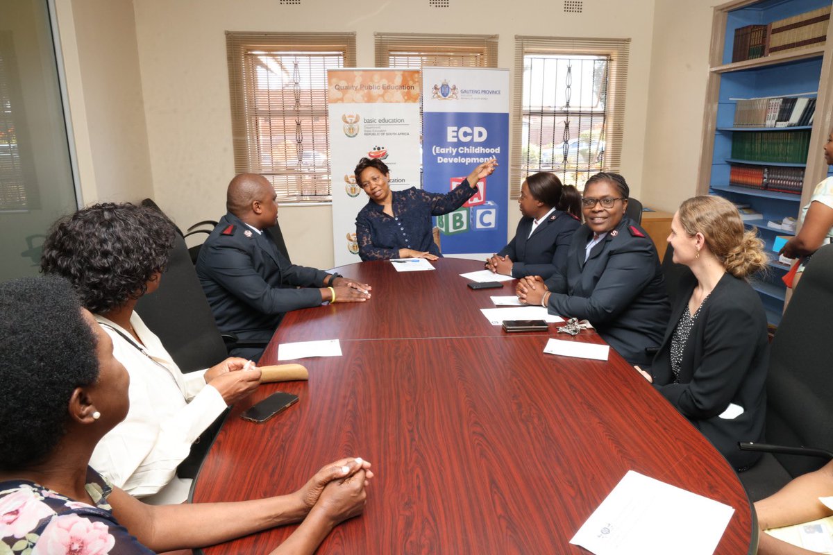 EducationGP1's tweet photo. [HAPPENING NOW]: @dbe_sa Minister Angie Motshekga is visiting Carl Sithole Salvation Army in Klipspruit as part of a programme to conduct oversight visits at Early Childhood Development  centres in Gauteng, and to promote the registration of new centres. #ECDshift #GGT2030 https://t.co/vJGZrU6DWL