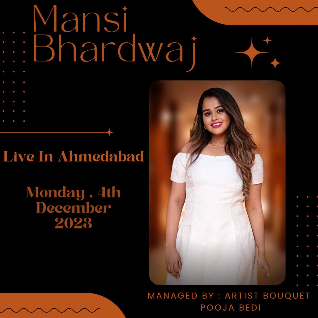 Mansi Bhardwaj Live In Ahmedabad tonight😊

#mansibhardwaj #mblive #livetonight #ahmedabad #liveshow #liveband #livestage #band #event #showtime #artistbouquet