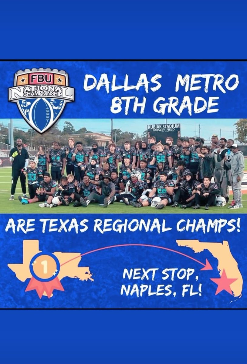 Bigchris77_'s tweet photo. Texas Regional Champions!!
FBU #DALLASMETRO
@ccaniford3 @robert_l_butler @chesterchris66 @PrepRedzoneTX @CoachCoreyH @PrepRedzoneNext @ZachIsGreat_ @Dwilla_TMA @FBU_NC @UANextFootball @TXRecruits @TXTPShow @texashsfootbal
@LoganTillman @MeanGreenfb https://t.co/MVdYaq4lVL