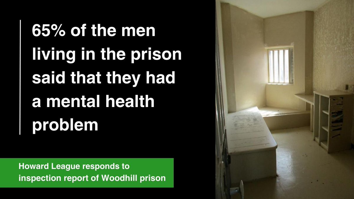On 1 September, Woodhill prison received an Urgent Notification from @charlie_taylor6.  

@HMIPrisonsnews' inspection report on Woodhill reveals a surge in drugs, violence and self-harm.

Read our response here: howardleague.org/news/howard-le…

#LiftTheLidOnPrisons