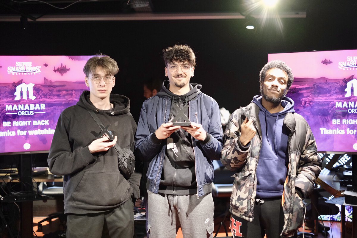 ScytheofSeraph's tweet photo. Our winners of yesterdays #OrcusSmash X! 👑
🥇 @Deox6_SSB 
🥈 @SickBoySSB 
🥉 @The_habesh_Crow 
Thanks to everyone participating and our sponsors @WoG_ch @cyon @RedBullCH for their support! 🙌 https://t.co/Jk74RtWNhi