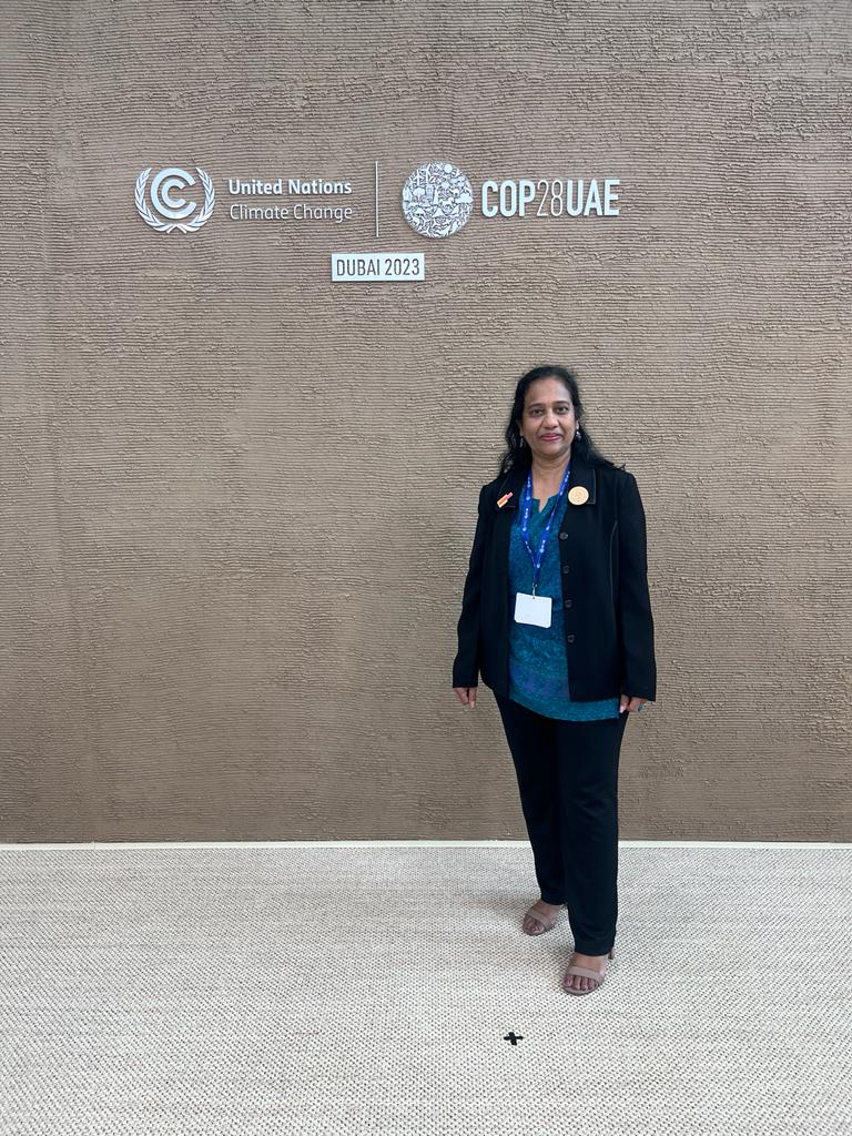 INDIACCDC's tweet photo. @DrPoornimaP, Senior Research Scientist, @INDIACCDC & Director, @TSB_Ashoka, is at @COP28_UAE, participating in the @UN #ClimateConferences in #Dubai, from Nov 30-Dec 12, 2023, as a #keypanelist at various events as part of the @WHO Health Pavilion & #SDG Innovation Hub. https://t.co/Yn5oKFXhxr