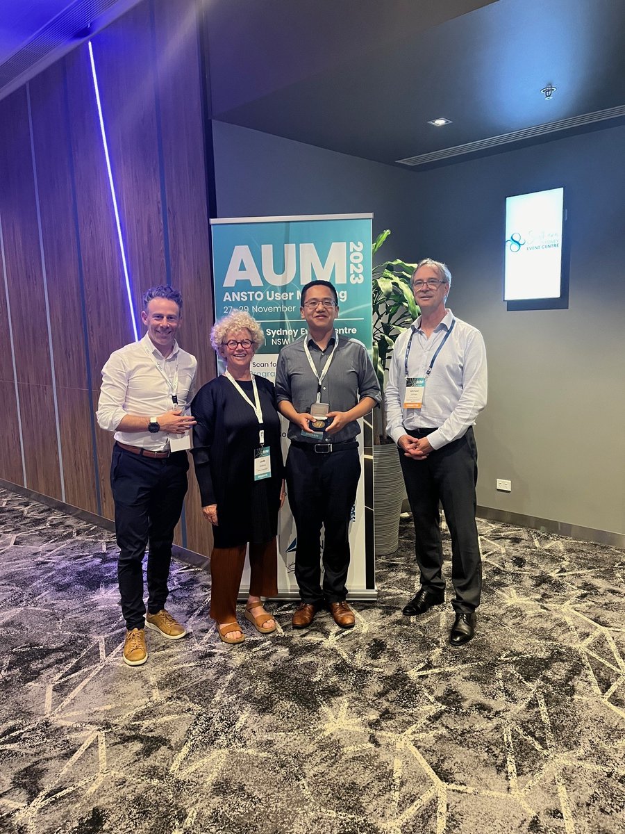 It was a pleasure to be invited to the #AUM2023 last week and hear about the amazing works done at <a href="/ANSTO/">ANSTO</a> and ACNS. Thanks to <a href="/ANSTO/">ANSTO</a> and the <a href="/ausynchrotron/">Australian Synchrotron</a> for the honour of the Stephen Wilkins Medal and the instrumental support to my PhD.