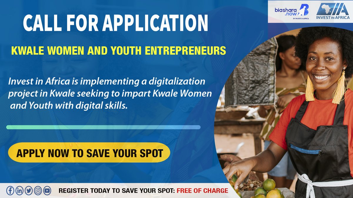 IIA_Kenya's tweet photo. IIA is implementing a digitalization project in Kwale seeking to impart Kwale Women and Youth with digital skills that would increase their enterprise competitiveness and enhance their market and finance linkages.

Click here to apply: https://t.co/yAMh7gE956

#Digitalskills https://t.co/OmJeGzVjON