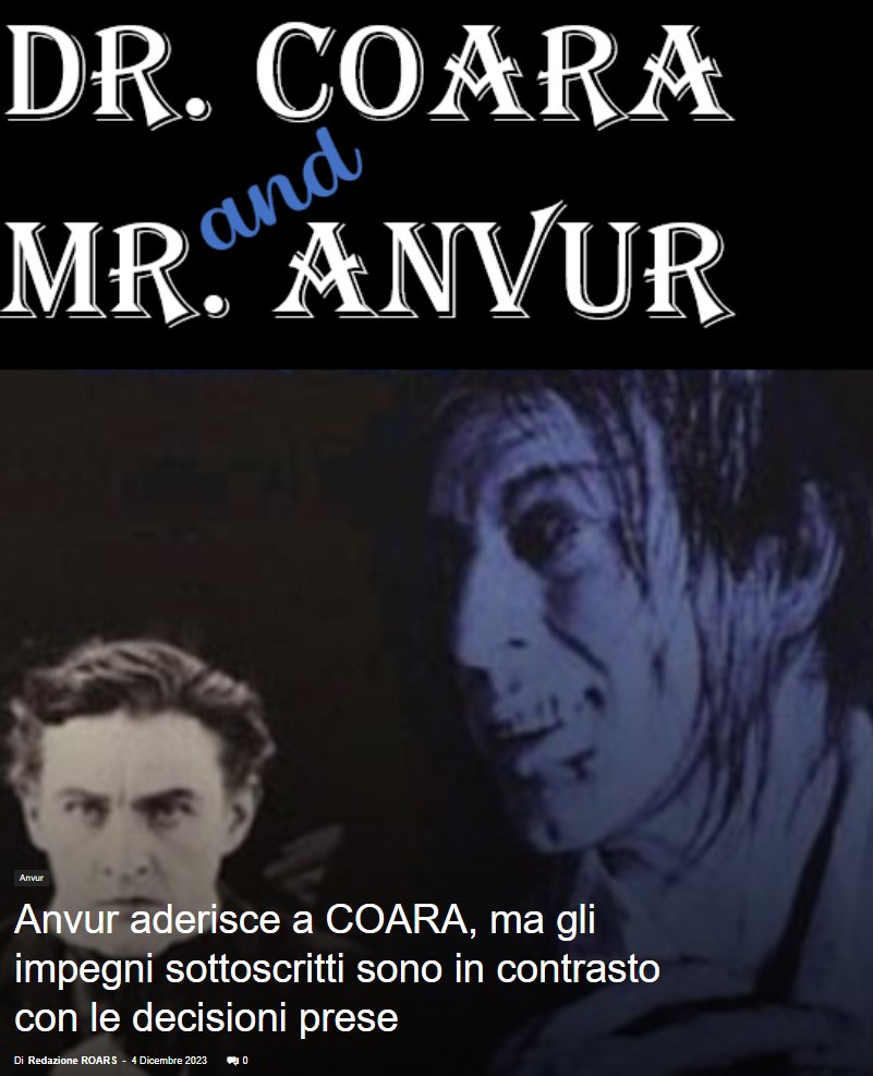 ANVUR aderisce a COARA, ma decide in contrasto con quei principi. roars.it/anvur-aderisce… <a href="/Aisa_OA/">@aisa@poliversity.it</a> <a href="/CoARAssessment/">CoARA</a> <a href="/UNI_FIRENZE/">Università di Firenze</a> <a href="/FirenzeUniPress/">FUP</a> <a href="/_alexpetrucci/">Alessandra Petrucci 🇪🇺 🇮🇹</a>