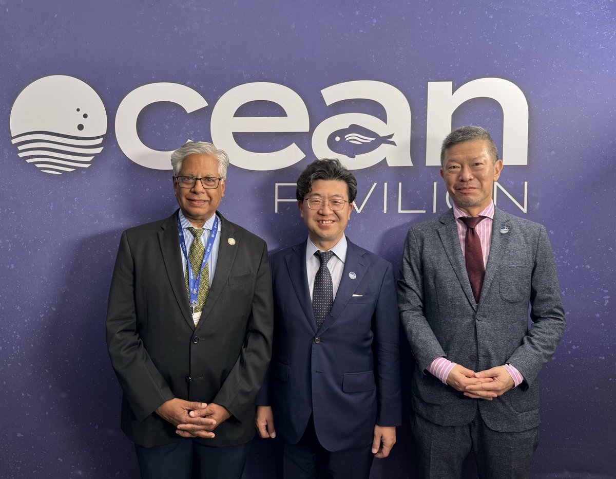 kramakrishna247's tweet photo. With Atsushi Sunami, President ⁦@SPF_PR⁩ and Hide Sakaguchi, President ⁦@OPRI_SPF⁩ celebrating  and reinforcing the partnership with ⁦@WHOI⁩ and ⁦@OceanPavilion⁩ https://t.co/t5kmj2k0hN