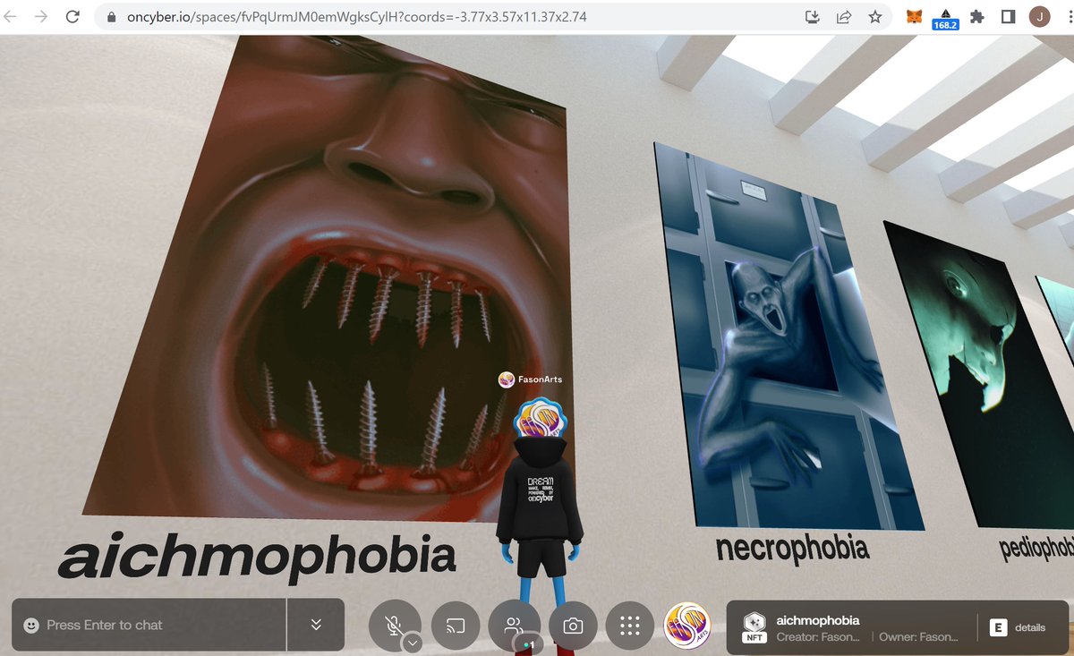 fasonarts's tweet photo. 🩸PROJECT PHOBIA🩸
💥IN ONCYBER GALLERY💥
👉1:1s🔥
#NFTart #NFTartist #NFTCommunity #KingPRomulus #NFTs #NFTCollector #ArtvisionNFT
GO 👇
https://t.co/JziV0QmyfP https://t.co/y5l4nJXUJf