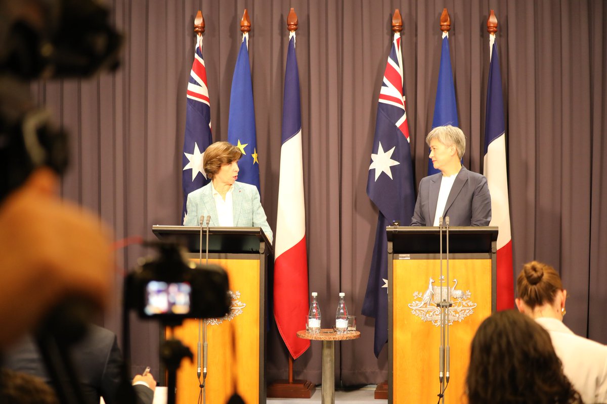 Today, <a href="/SenatorWong/">Senator Penny Wong</a> and <a href="/MinColonna/">Catherine Colonna</a> are opening a new chapter in the 🇫🇷🇦🇺 relationship by adopting a bilateral roadmap based on 3 pillars: defense and security; climate; education and culture. 

A partnership founded on concrete projects and resolutely focused on the future!