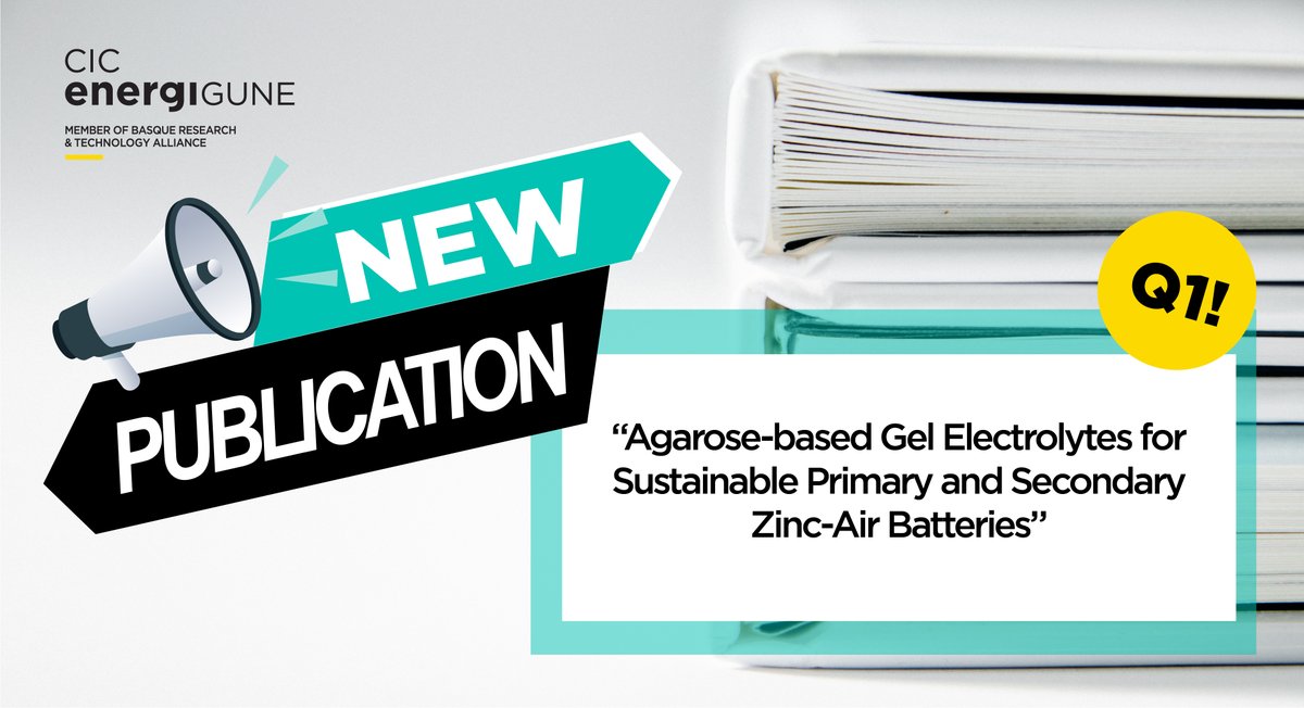 energigune_brta's tweet image. 🌟 Our colleagues at CIC energiGUNE, in collaboration with @upvehu, @cegasa_group, @polito_EN, and #GISEL, just published a high-impact (#Q1) study on "Agarose-based Gel Electrolytes for #Sustainable Primary and Secondary Zinc-Air #Batteries"
Learn more: sciencedirect.com/science/articl…