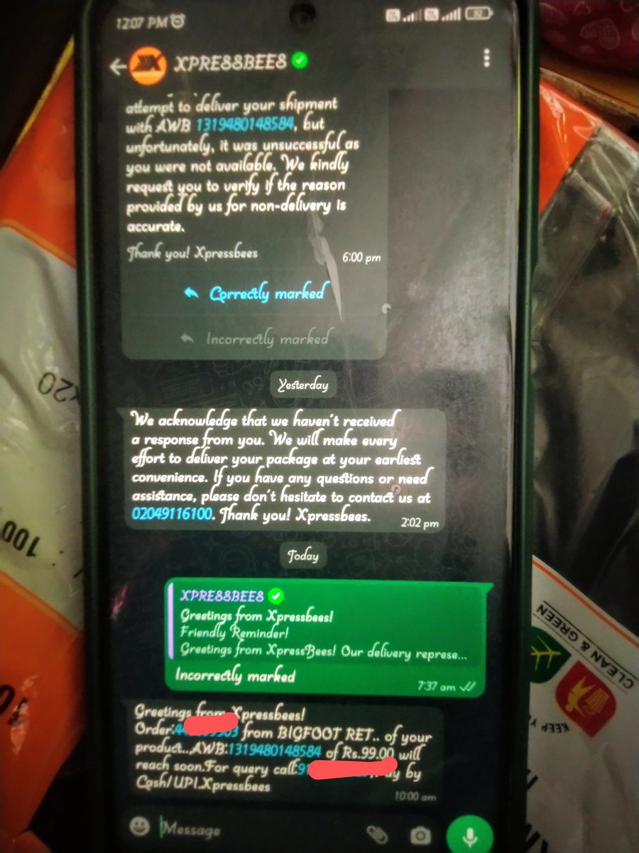 Akash37559357's tweet photo. @XpressBees_IN my order delivery date is 2 dec but the delivery boy didn't deliver my product, when i call the delivery boy then he said you're phone didn't connect such he lied. #bad service https://t.co/zjlNSgVdlW