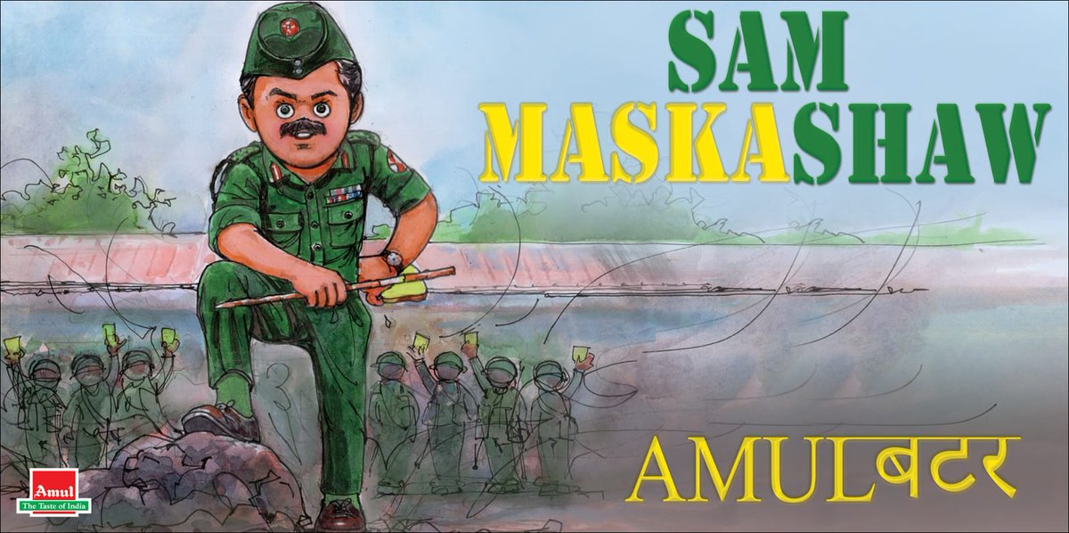 Amul_Coop's tweet photo. #Amul Topical: Biographical war drama on India’s first field marshal! https://t.co/WCcOpbRItJ