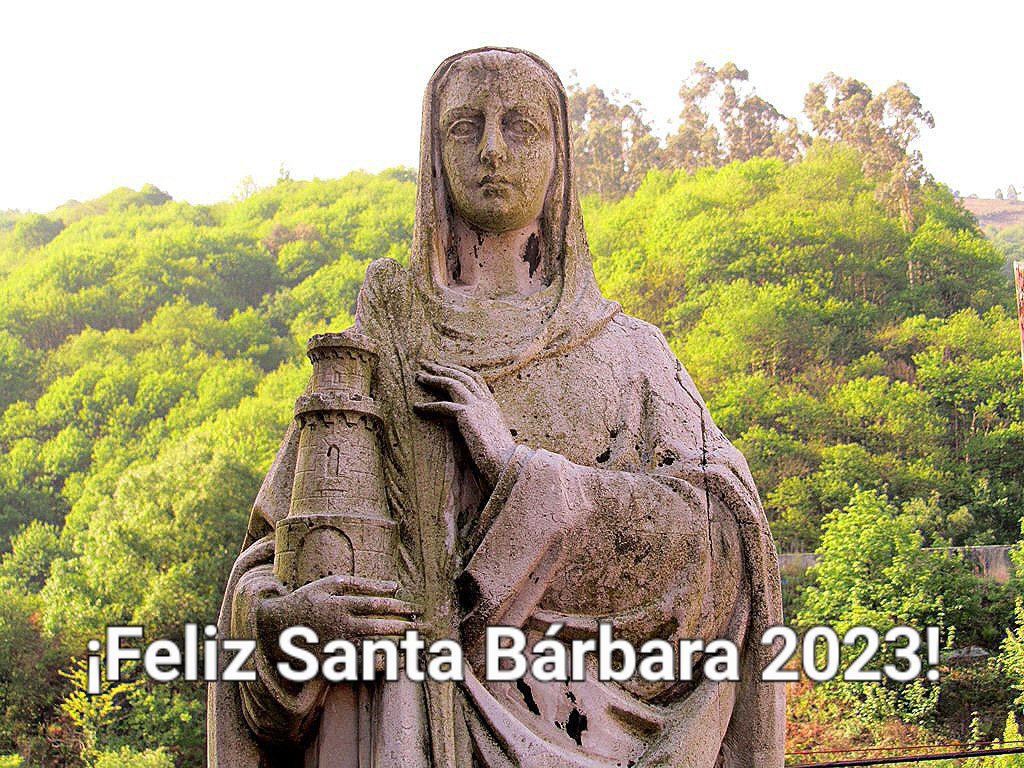 ¡Feliz día de Santa Bárbara bendita, patrona de los #mineros! 

Hoy, 4 de diciembre, se celebra el día de #SantaBárbara, la fecha más señalada del calendario minero.

Pocas cosas hay más emocionantes que unirte a un coro de compañeros para cantar su himno.