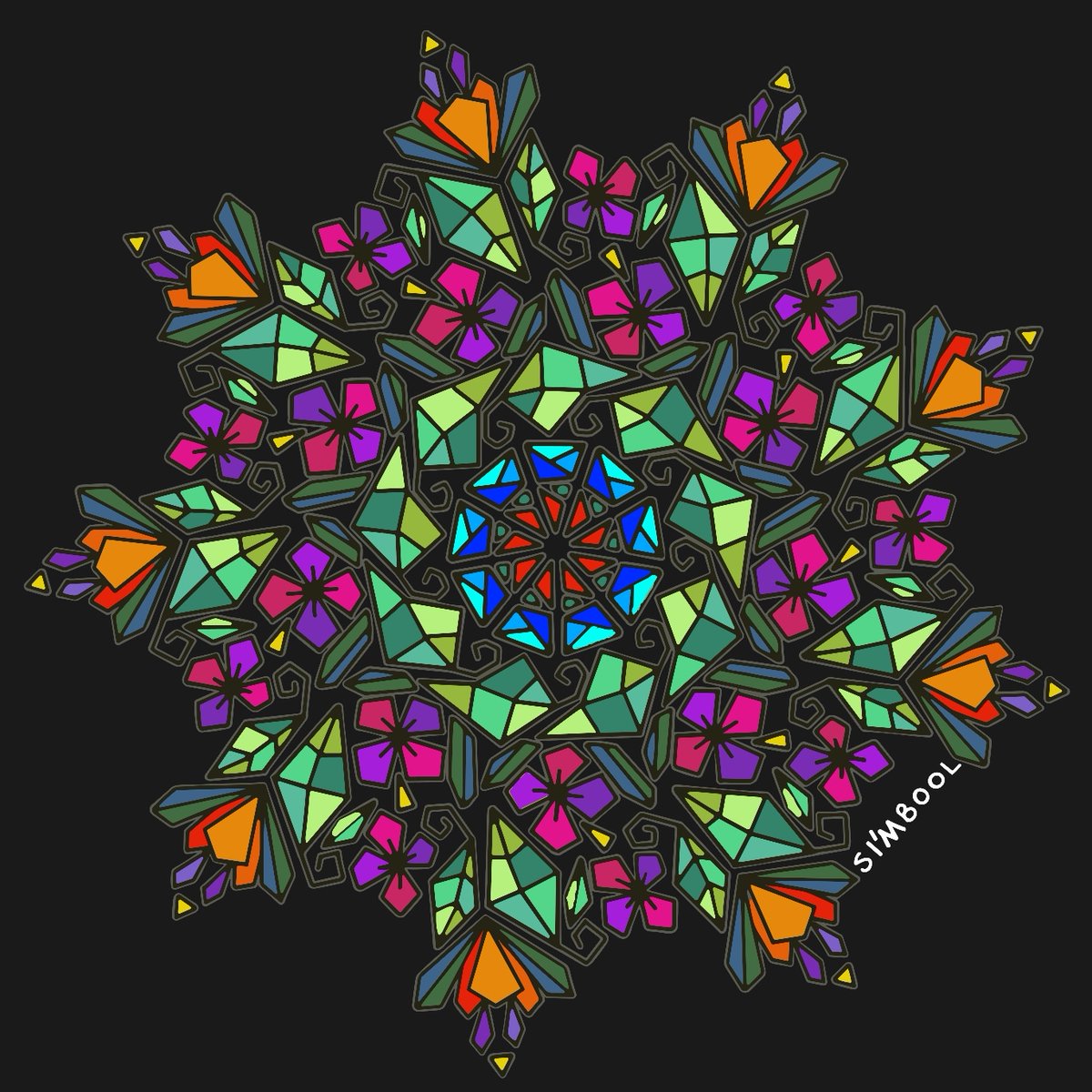 Flower mosaic 🏵️🍃🕸️

#mandala #art #digitalart #moroccanstyle #spain #NatureLover #MondayMotivation