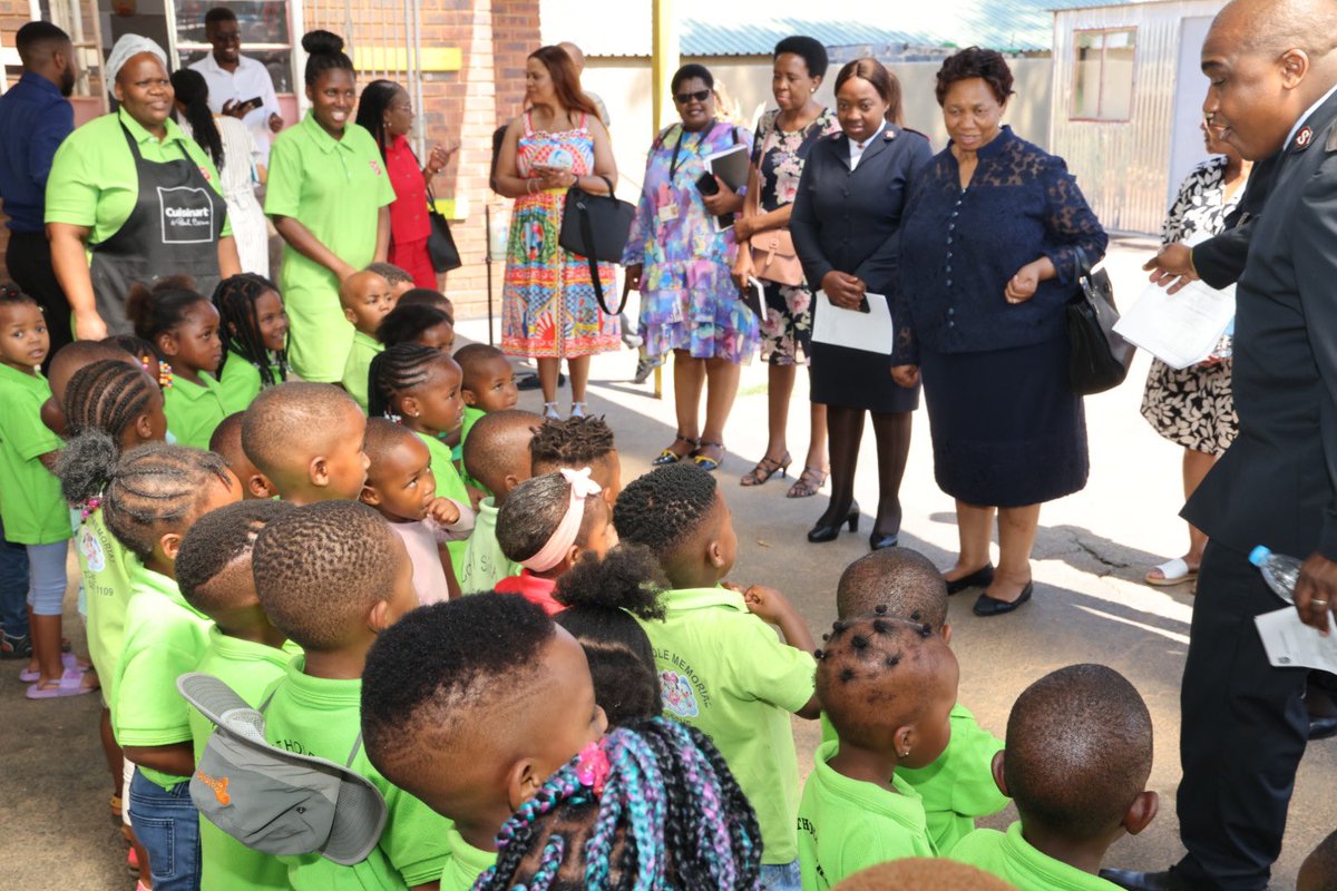 EducationGP1's tweet photo. [WATCH]: @dbe_sa Minister Angie Motshekga conducted an oversight visit of Carl Sithole Salvation Army in Klipspruit, engaging with staff and interacting with children under the centre’s care #ECDshift #GGT2030 https://t.co/vRQhr0koAh