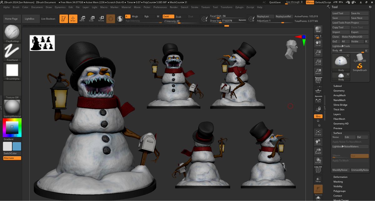 IR_Sculpts's tweet image. Got a lil WIP ornament happening have plans to finish this up soon … ⛄️☃️