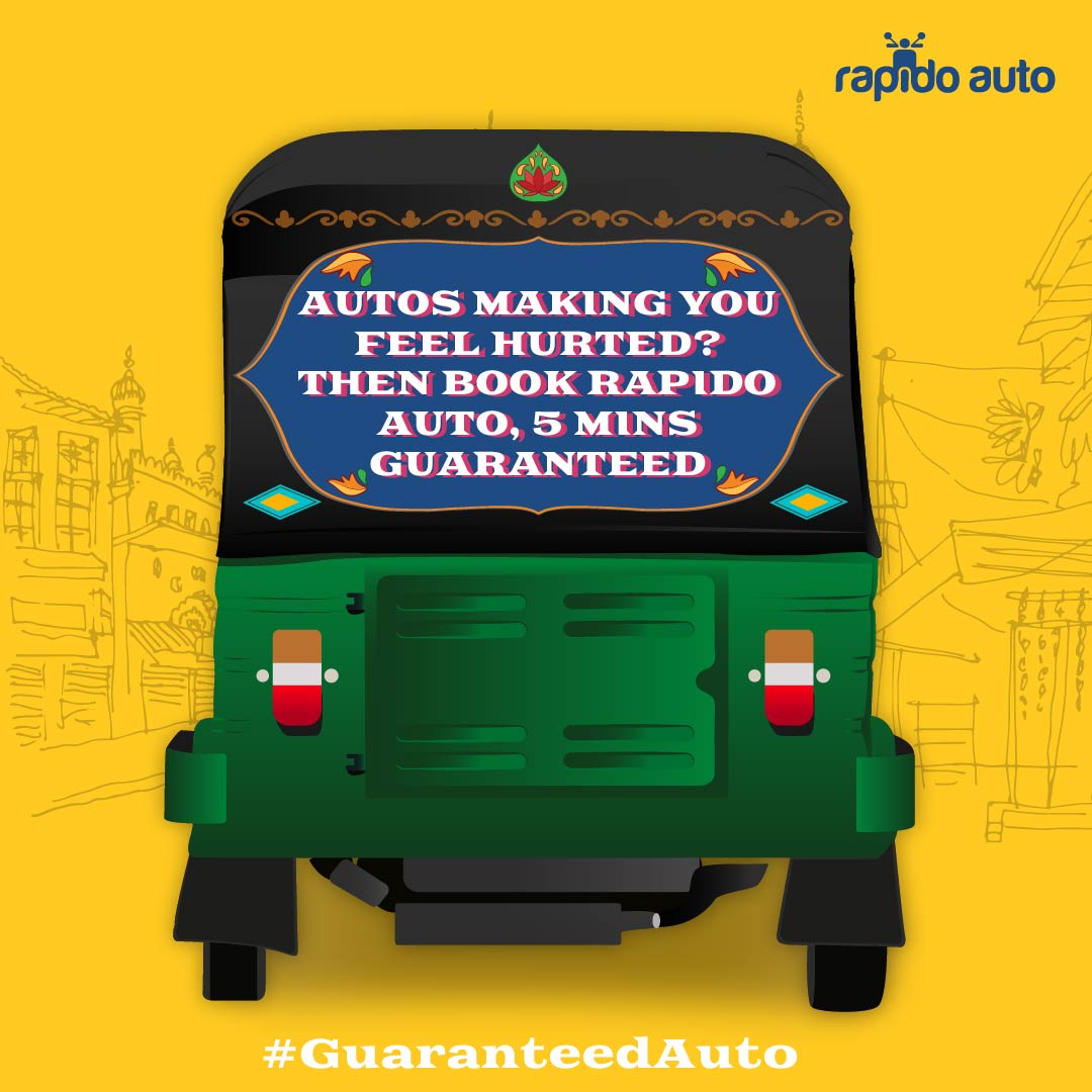 rapidobikeapp's tweet image. Why get stressed about getting an auto on time when Rapido is here? 
Get an auto in 5 minutes, or get Rs.50*!

#RapidoAuto #GuaranteedAuto #5MinAuto #Auto