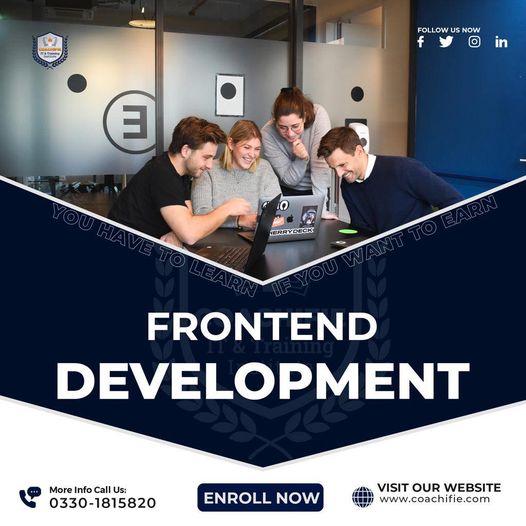 🌟 Explore Front-End Dev with Coachifie! 🖥️ Master HTML, CSS, JavaScript with expert guidance. 🚀 Enroll now for #FrontEndMagic! #CodeTheFuture ✨
📲 𝗪𝗵𝗮𝘁𝘀𝗔𝗽𝗽
wa.me/923301815820
#CodeTheFuture #frontendmagic #WebDevGenius #htmlcssjs #digitalinnovation #codingjourney