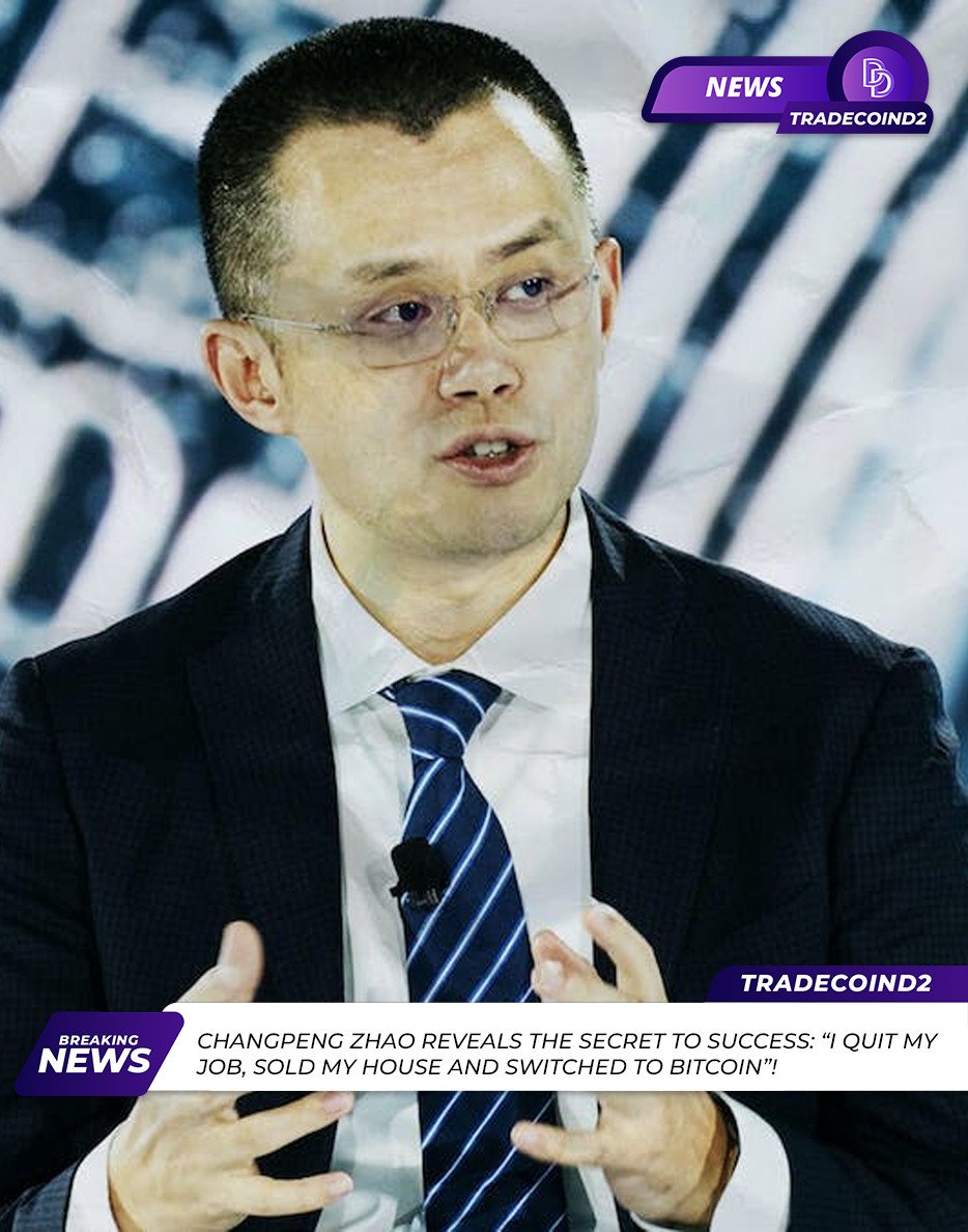 TradeCoinD2's tweet photo. 12/4 

$BTC 41.415 $ETH 2.246

@TradeCoinD2

Changpeng Zhao reveals the secret to success: “I quit my job, sold my house and switched to Bitcoin”

In a surprising revelation, former Binance CEO Changpeng Zhao (CZ) shared the unique journey that led him to success in the crypto industry.

In a recent social media post, the entrepreneur celebrated the 10th anniversary of a life-changing decision:

“On this day 10 years ago, I quit my job, sold my house and started investing in Bitcoin.”