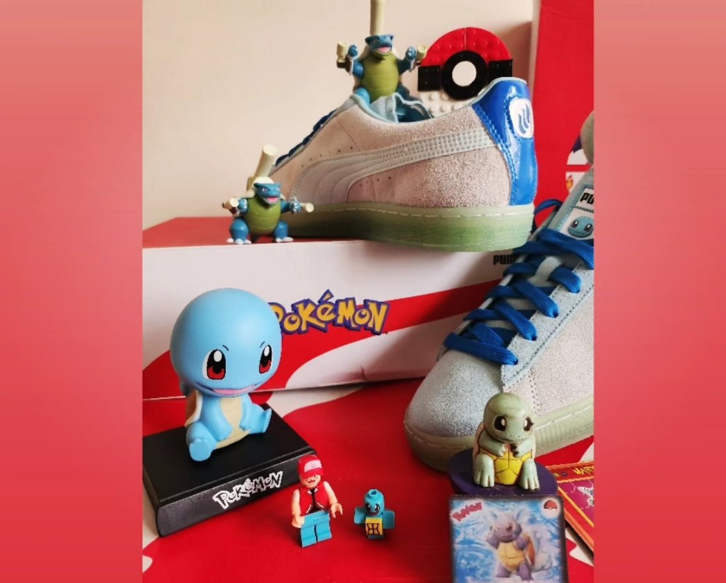 Pokesidd's tweet photo. Puma X Pokémon 

#pokemon #pokemonfigures #pokemoncommunity #pokemongoindia #puma #pumasneakers #pumapokemon #sneakers #pokemonshoes #shoes #Lego #cheetos  #alpenliebe #Mcdonalds #bobblehead #squirtle #wartortle #blastoise #motioncard #chasecard #pokeball #jengacards #tazo https://t.co/4O2BWf1wAz