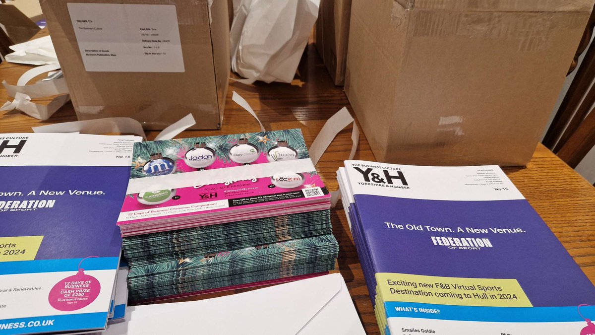yh_business's tweet image. Our Y&amp;amp;H Business Publication is out now and available to Hull &amp;amp; E Yorkshire businesses. 

It's Day 4 of our AR Christmas card competition; join in our 12 Days Of Business here: yhbusiness.co.uk

Created in partnership with HelloU Marketing 

#12DaysOfBusiness #Hull