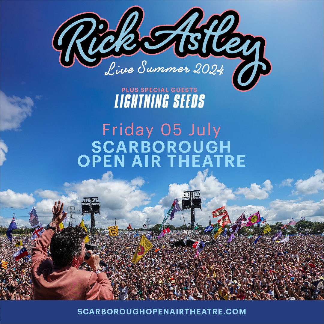 Arguably Britain’s most beloved pop star <a href="/rickastley/">Rick Astley</a>, will headline the historic Yorkshire coast venue on Friday July 5.

Tickets go on sale Friday 8th December, sign up for pre-sale access now eepurl.com/iFdMUo