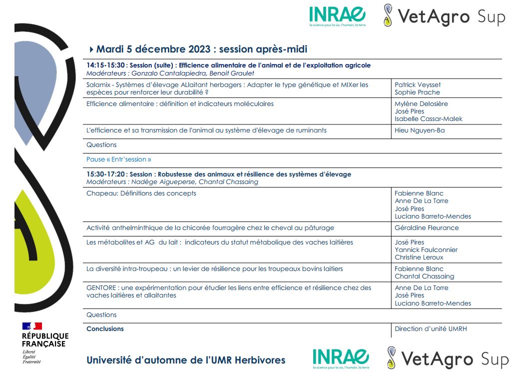 UMR Herbivores (@umr_herbivores) on Twitter photo Deux jours de réflexion pour préciser notre projet d'unité, le présenter à nos partenaires et le partager avec les étudiant.e.s de <a href="/VetAgroSup/">VetAgro Sup</a>, ce sont les Universités d'automne de l'UMR Herbivores Deux jours de réflexion pour préciser notre projet d'unité, le présenter à nos partenaires et le partager avec les étudiant.e.s de <a href="/VetAgroSup/">VetAgro Sup</a>, ce sont les Universités d'automne de l'UMR Herbivores