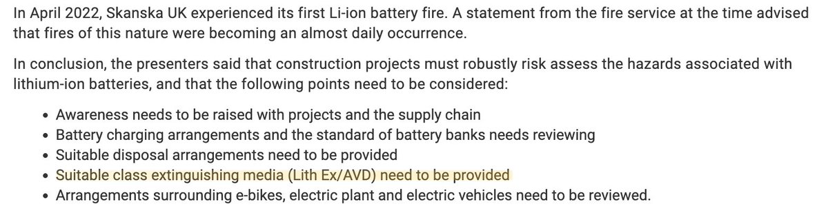 Arregius's tweet photo. https://t.co/qdeLGyRmeT
#GDWN
#firesafety #avdfire
"There has been a โhuge increaseโ in the use of Lithium-ion (Li-ion) batteries on construction sites" https://t.co/jRI6Aox7fJ