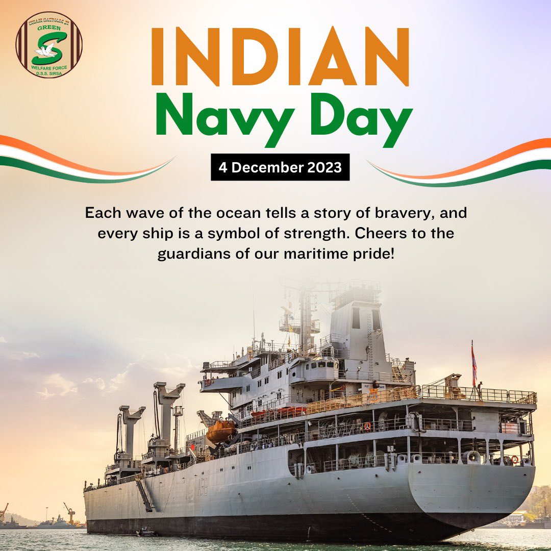 Happy Navy Day to the brave heroes of our Nation who handle challenges with fortitude, ensuring the safety of our Nation. Their unparalleled commitment and bravery shine bright and inspire all. #IndianNavyDay