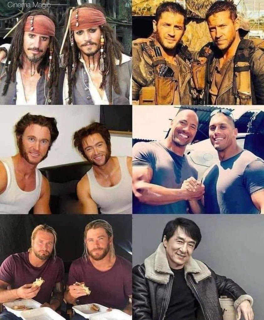 Roybattyforever's tweet photo. Los actores y sus dobles. https://t.co/rushfylgkX